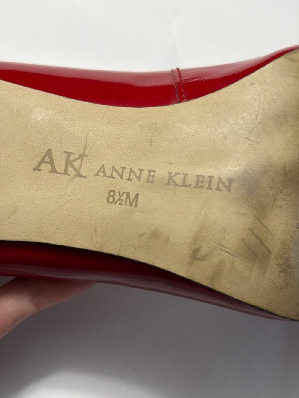 Anne Klein Red Patent Glossy Heels - Picture 8 of 9